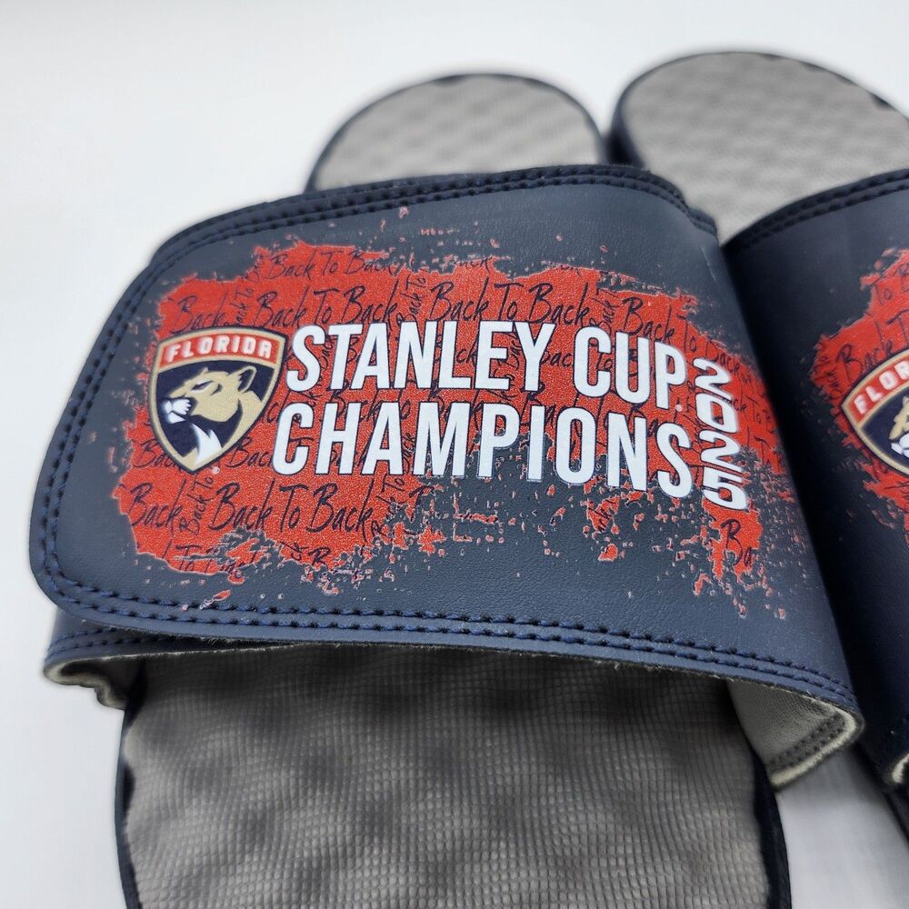 ISlide Florida Panthers 2025 Stanley Cup Champion Slides (Size 12, NWT)